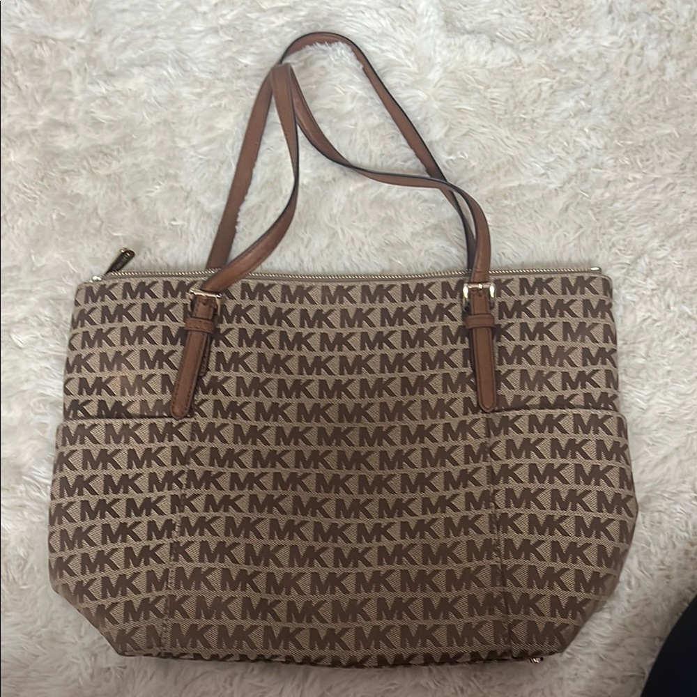 Michael Kors Tan Monogram Tote